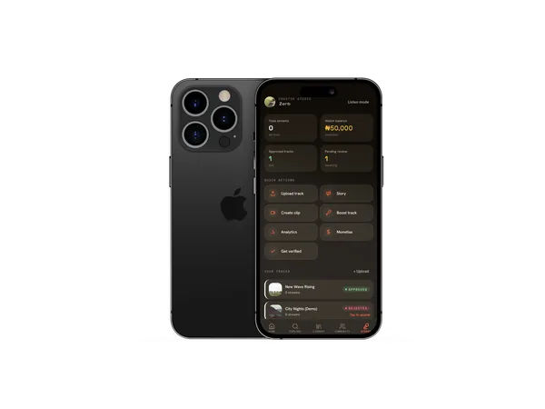Beat Circle creator studio with upload, analytics, and wallet dashboard